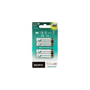 Акумулаторна батерия Sony NHAAAB4G Cycle Energy AAA, 1.2V, 900mAh, 4бр. | JAR Computers Акумулаторна батерия Sony NHAAAB4G Cycle Energy