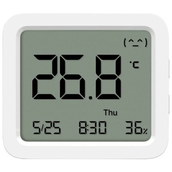 Цифров термометър/влагометър Xiaomi Mi Temperature and Humidity Monitor 3, Bluetooth, LCD дисплей, бял | JAR Computers Xiaomi Mi Temperature and Humidity Monitor 3