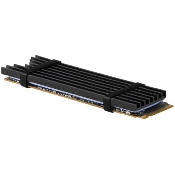 Охладител за SSD M.2 2280 AXAGON CLR-M2L3, 2 топлопроводими подложки, ребристо алуминиево тяло, черен | JAR Computers Axagon CLR-M2L3