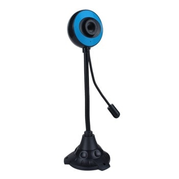 Уеб камера Kisonli PC-12, микрофон, 640x480 / 30fps, автоматичен баланс на бялото, USB, черна image