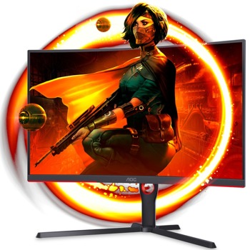 Монитор AOC CQ32G3SU/BK, 31.5" (80.01 cm) Curved VA панел, 165Hz, QHD, 1ms, 80 000 000:1, 300cd/m2, DisplayPort, HDMI, USB Hub | JAR Computers AOC CQ32G3SU/BK
