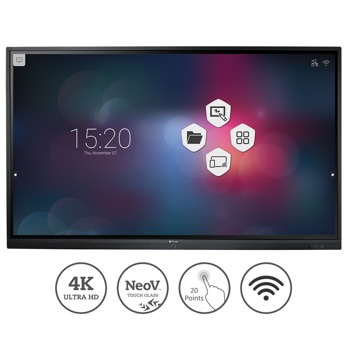 Интерактивен дисплей AG Neovo IFP-8602, 85.6" (217.4 cm) 4K/UHD LED дисплей, HDMI, VGA, USB, LAN | JAR Computers AG Neovo IFP-8602