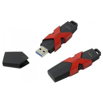 Flash U3.1, 64GB, Kingston HyperX Savage,Black/Red