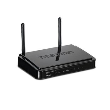 Рутер TRENDnet N300, 300Mbps, 2.4GHz(300 Mbps), Wireless N, 4x LAN 100, 2x 2dBi външни антени | JAR Computers TRENDnet N300 TEW-731BR