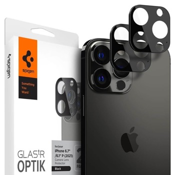 Протектор от закалено стъкло, Spigen Optik Lens Protector Black, за Apple iPhone 13 Pro/13 Pro Max | JAR Computers Spigen Optik Lens Protector AGL033813