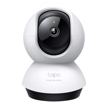 IP камера TP-Link Tapo C220, куполна Pan/Tilt камера, 4Mpix (2560x1440@30fps), 4mm обектив, H.264, IR осветеност (до 9m), Wi-Fi, MicroSD слот до 512GB, микрофон и високоговорител | JAR Computers TP-Link Tapo C220