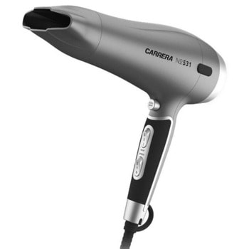 Сешоар Carrera No.531, 2400W, 3 степени на температура, 2 степени на скорост, йонизиращ, сив | JAR Computers Carrera No.531