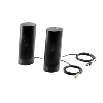 Тонколони HP Business Speakers v2, 2.0, 4W RMS, 3.5mm jack, черни | JAR Computers HP USB Business Speakers v2 N3R89AA
