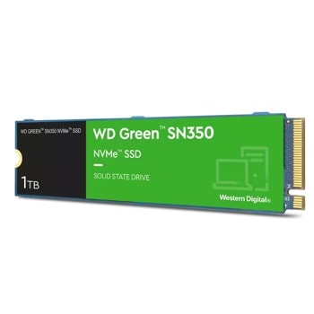 Памет SSD 1TB, Western Digital Green SN350 (WDS100T3G0C), NVMe, M.2 (2280), скорост на четене 3200 MB/s, скорост на запис 2500 MB/s | JAR Computers Western DIgital WDS100T3G0C