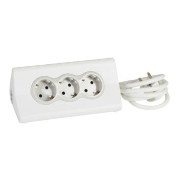 Разклонител Legrand 694810, 3 гнезда, 2x USB Type-A, IP20, 1.5m кабел, бял | JAR Computers Legrand 3x2P+E + 2 USB Type A 694810
