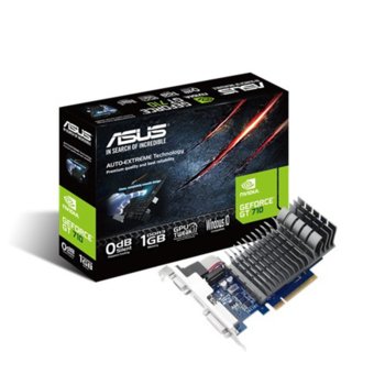 Видео карта GF GT 710, 1GB, Asus 710-1-SL, PCI-E 2.0, DDR3, 64 bit, HDMI, DVI, VGA | JAR Computers Asus GeForce GT 710 90YV0944-M
