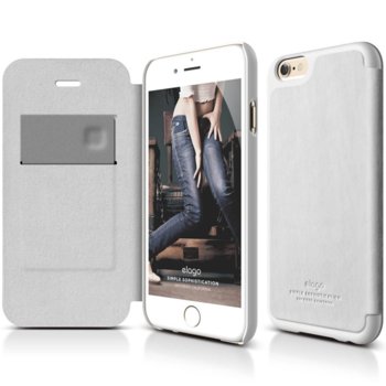 Elago S6P Leather Flip Case