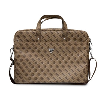 Чанта за лаптоп Guess 4G PU Triangle Logo Laptop Bag, до 16" (40.64 cm), кафява | JAR Computers Guess 4G PU Triangle Logo Laptop Bag
