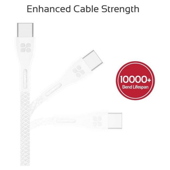 кабел promate usb a м to usb c м 1.2m white