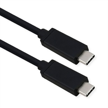Кабел Roline Value 11.99.9081, от USB C(м) към USB C(м), 0.8m, черен | JAR Computers Roline 11.99.9081