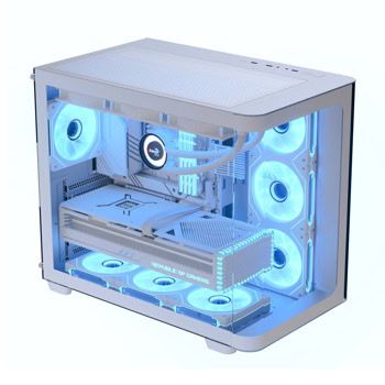 Кутия AeroCool P500C-G-WT-v1 бяла