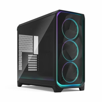 Кутия Fractal Design Meshify 3 XL Ambience Pro RGB Black TG Light Tint, EE-ATX/EATX/ATX/microATX/Mini-ITX/SSI-CEB/SSI-EEB, 2x USB 3.2 Gen 1 Type-A, 1x USB 3.2 Gen 2x2 Type-C, 3x 140mm RGB вентилатора, с прозорец, черна, без захранване | JAR Computers Fractal Design FD-C-MES3X-03