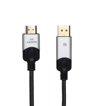 Кабел VCom CG608M, от DisplayPort(м) към HDMI(м), 4K@60Hz, 1.8m, черен | JAR Computers кабел vcom cg608m