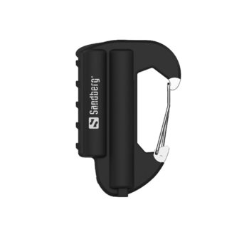 Външна батерия/power bank/ Sandberg SNB-420-44, 6000 mAh, черна, карабинер | JAR Computers Sandberg SNB-420-44 6000 mAh