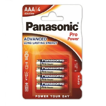 Батерии алкални Panasonic Pro Power LR03/4BP, AAA, 4бр. | JAR Computers Батерии алкални Panasonic Pro Power LR03/4BP