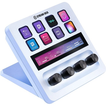 Стрийминг контролер Elgato Stream Deck Plus White Edition, 8 цветни LCD бутона стойка, USB, бял | JAR Computers Elgato Stream Deck Plus White Edition 10GBD9901