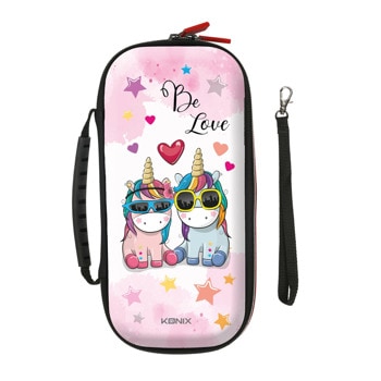 Калъф Konix UNIK Switch Be Love Carry bag, за Nintendo Switch/Lite, розов | JAR Computers Konix UNIK Switch Be Love Carry bag