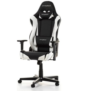 Геймърски стол DXRacer Racing OH/RZ0/NW, черен/бял | JAR Computers DXRacer RACING OH/RZ0/NW