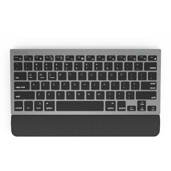Клавиатура Delux K3300D, безжична, Bluetooth, мултимедийни бутони, черна image
