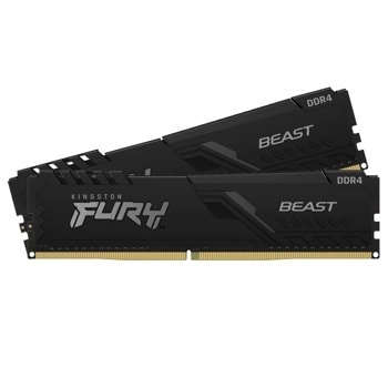 Памет 32GB (2x16GB) DDR4 3200MT/s, Kingston FURY Beast (KF432C16BBK2/32), 1.35V | JAR Computers Kingston KF432C16BBK2/32