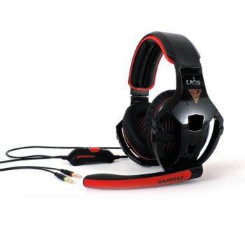 Слушалки Gamdias EROS GHS2200, черно/червени, микрофон | JAR Computers Gamdias EROS GHS2200 Black/Red