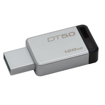 Памет 128GB USB Flash Drive, Kingston DataTraveler 50, USB 3.0, сребриста | JAR Computers Kingston 128GB DataTraveler 50 USB 3.0