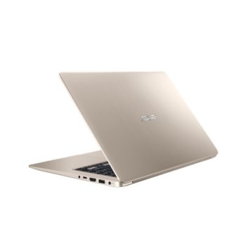 Лаптоп Asus S510UQ-BQ216 (златист), двуядрен Kaby Lake Intel Core i7-7500U 2.7/3.5 GHz, 15.6" (39.62 cm) Full HD дисплей & GeForce 940MX 2GB(HDMI), 8GB DDR4, 1TB HDD, 1x Type C USB 3.0, Linux, 1.70kg | JAR Computers Asus S510UQ-BQ216