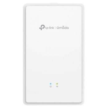 Точка за достъп TP-Link Omada EAP625GP-Wall, 2.4GHz (574 Mbps)/5.0 GHz (1201 Mbps), 2x 10/100/1000 RJ-45 (1x PoE), 4x вътрешни антени | JAR Computers TP-Link Omada EAP625GP-Wall