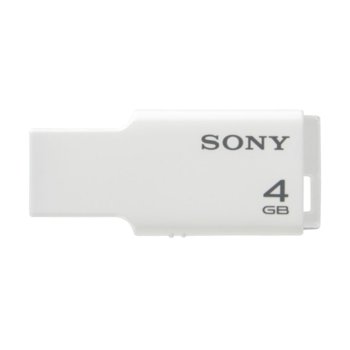 4GB USB Flash, Sony MicroVault, бяла