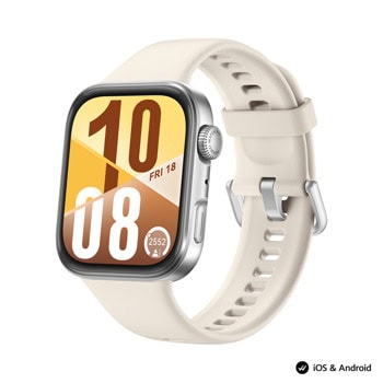 Смарт часовник Huawei Watch Fit 4 Seiya-B19F White, 1.82"(4.62cm) AMOLED дисплей, 10 дни време на работа, бяла силиконова каишка | JAR Computers Huawei Watch Fit 4 Seiya-B19F White