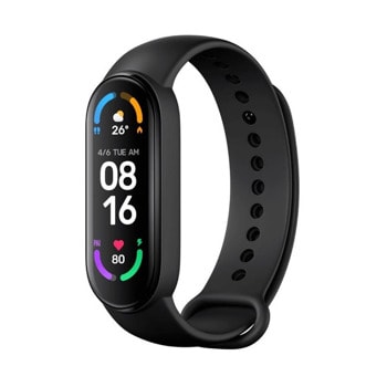 Смарт гривна Xiaomi Mi Band 6, 1.56" (3.962 cm) AMOLED сензорен дисплей, 30 спортни режима, до 12 дни време на работа, NFC, Bluetooth, черна | JAR Computers Xiaomi Mi Band 6 NFC Black BHR4954GL