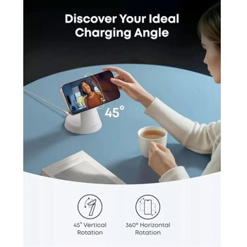 Anker MagGo 3-in-1 MagSafe Qi2 15W White | JAR Computers Anker MagGo 3-in-1 MagSafe Qi2 15W White