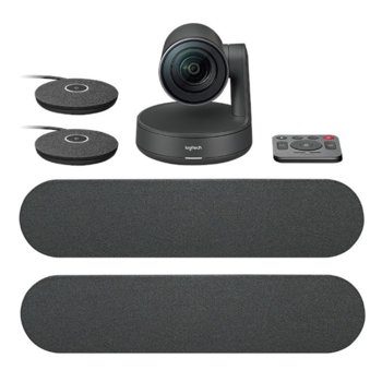 Конферентна камера Logitech Rally Plus Ultra-HD ConferenceCam, 4K/UHD, вграден микрофон, управляема (PTZ), LAN, HDMI, USB | JAR Computers Logitech Rally PLUS Ultra-HD PLUSConferenceCam Bla