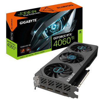 Видео карта Nvidia GF RTX 4060 Ti, 8GB, Gigabyte Eagle, OC, PCI-E 4.0, GDDR6, 128-bit, DisplayPort, HDMI | JAR Computers Видео карта Gigabyte GF RTX 4060 Ti Eagle OC 8GB