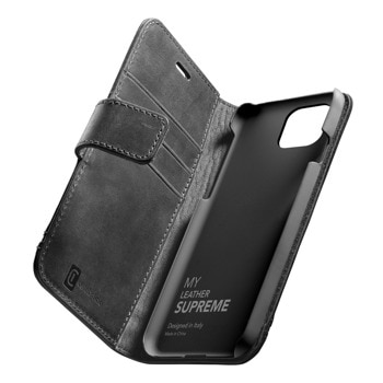 Калъф за Apple iPhone 12/12 Pro, flip cover, кожен, Cellularline Book Supreme, черен | JAR Computers Cellularline Book Supreme iPhone 12/12 Pro