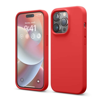 Soft Silicone Case за iPhone 14 Pro червен