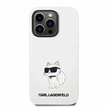 Liquid Silicone Choupette NFT за iPhone 14 Pro бял