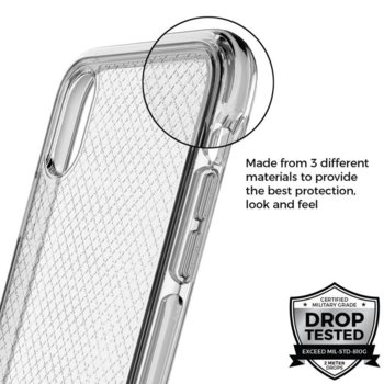 Prodigee Safetee case for iPhone XS silver