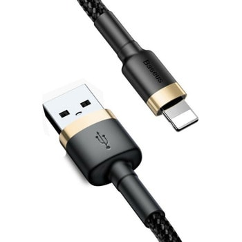 Кабел Baseus Cafule USB Lightning Cable (CALKLF-RV1), от USB A(м) към Lightning(м), 3m, черен | JAR Computers Baseus Cafule USB Lightning Cable 3m CALKLF-RV1