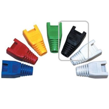 Маншон за конектор RJ45, черен | JAR Computers Протектор за RJ-45 конектор, черен