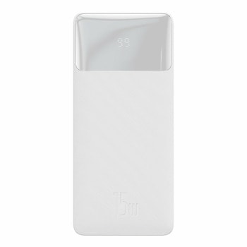 Външна батерия/power bank/ Baseus Bipow (PPBD050202), 30 000 mAh, 1x USB-C/1x USB Micro към 2x USB-A/1x USB-C, бяла, LED дисплей, 15W | JAR Computers Baseus Bipow PPBD050202