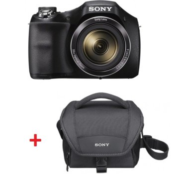 Sony Cyber Shot DSC-H300 black + Sony LCSU11B