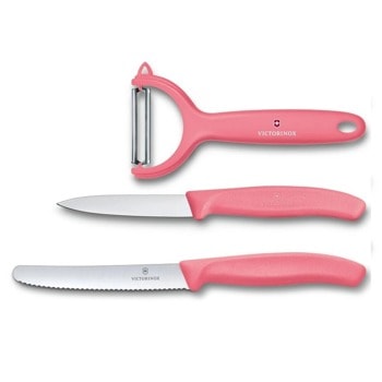 Комплект ножове и белачка Victorinox Swiss Classic Trend Colors, 3 части, неръждаема стомана, розов | JAR Computers Victorinox Swiss Classic Trend Colors 6.7116.33L12
