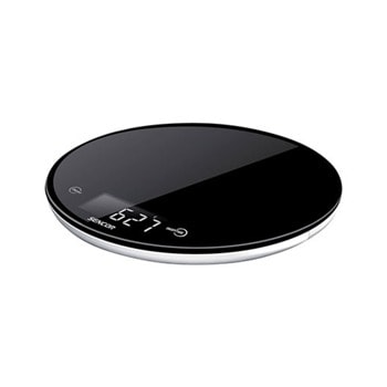 Кухненски кантар Sencor SKS 5300, дигитален, до 5 кг, точност до 1гр, LCD дисплей, закалено предпазно стъкло, черен image