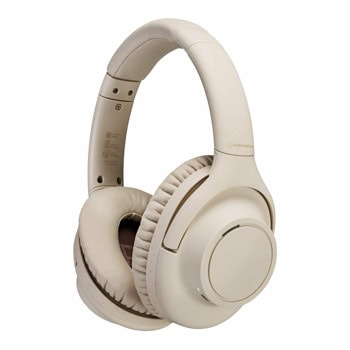 Слушалки Audio-Technica ATH-S300BT, безжични, Bluetooth, MEMS микрофон, 40mm говорители, шумопотискащи, до 90 часа време на работа, бежови | JAR Computers Audio-Technica ATH-S300BT Beige